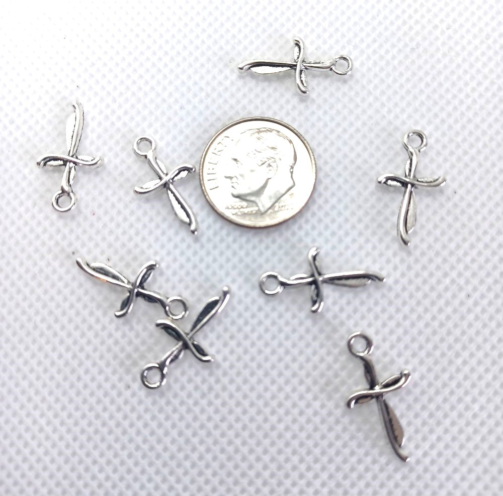 Small Crosses Pewter Silver