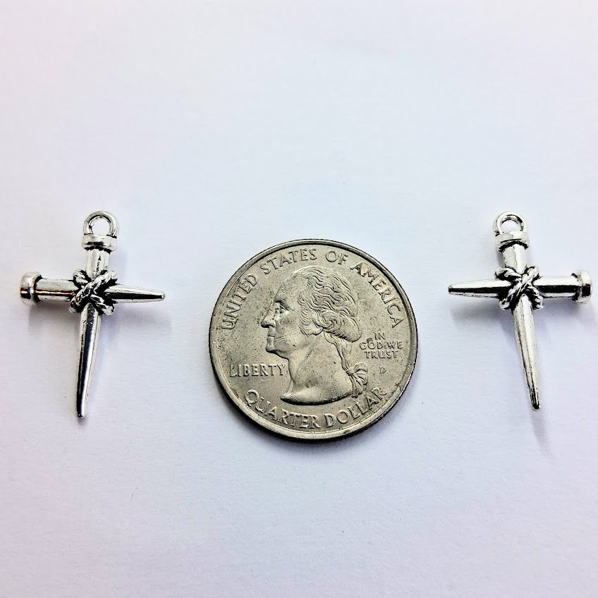 Silver Nails Cross (10 Pieces)