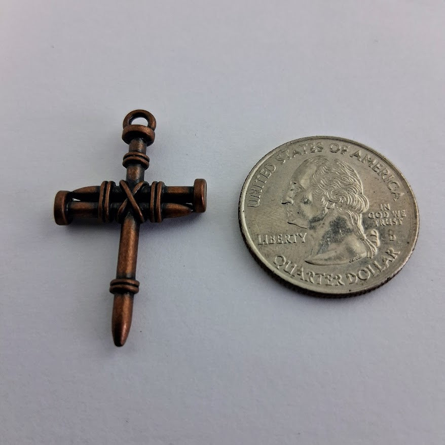 Bronze Brown Nails Cross (5 Pieces)