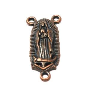 Rosary Center Pieces "Our Lady of Guadalupe" (5 Pieces) Brown Bronze Pewter