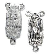 Rosary Center Pieces "Our Lady of Guadalupe" (5 Pieces) Antique Silver