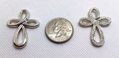 Crosses with Loopes Silver (3 Pieces)