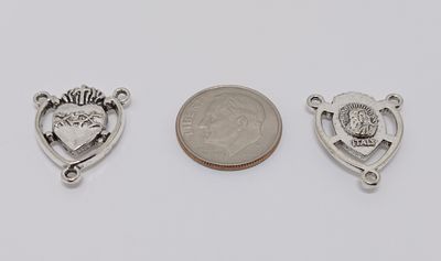 Sacred Heart Rosary Centerpieces (8 Pieces) Silver Color
