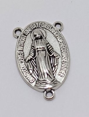 Rosary Center Pieces "Our Lady of Guadalupe" (7 Pieces) Silver
