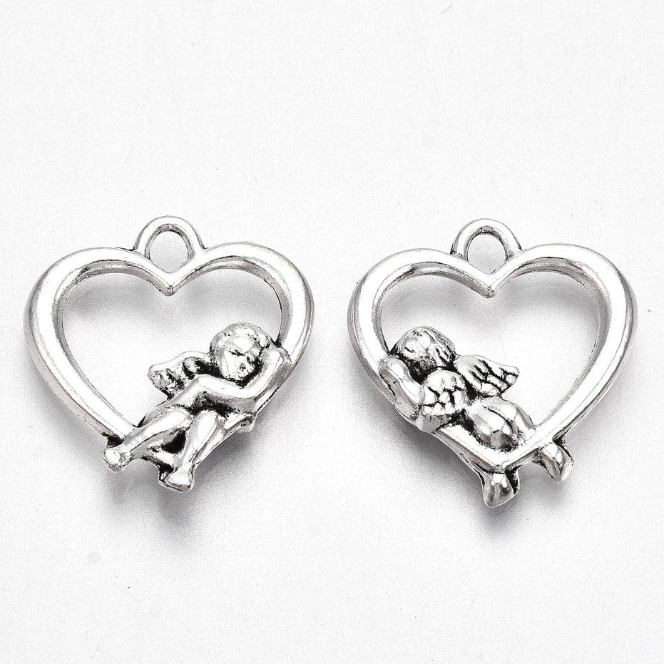 Heart with an Angel in the Center (10 Pieces)