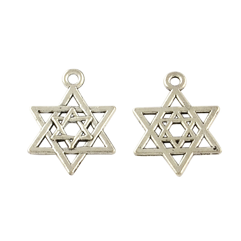 Star of David Charms, Christmas Charms (25 Pieces)