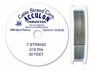Acculon Tigertail Nylon Coated Stainless Steel 7 Strand Beading Wire - Krafts and Beads