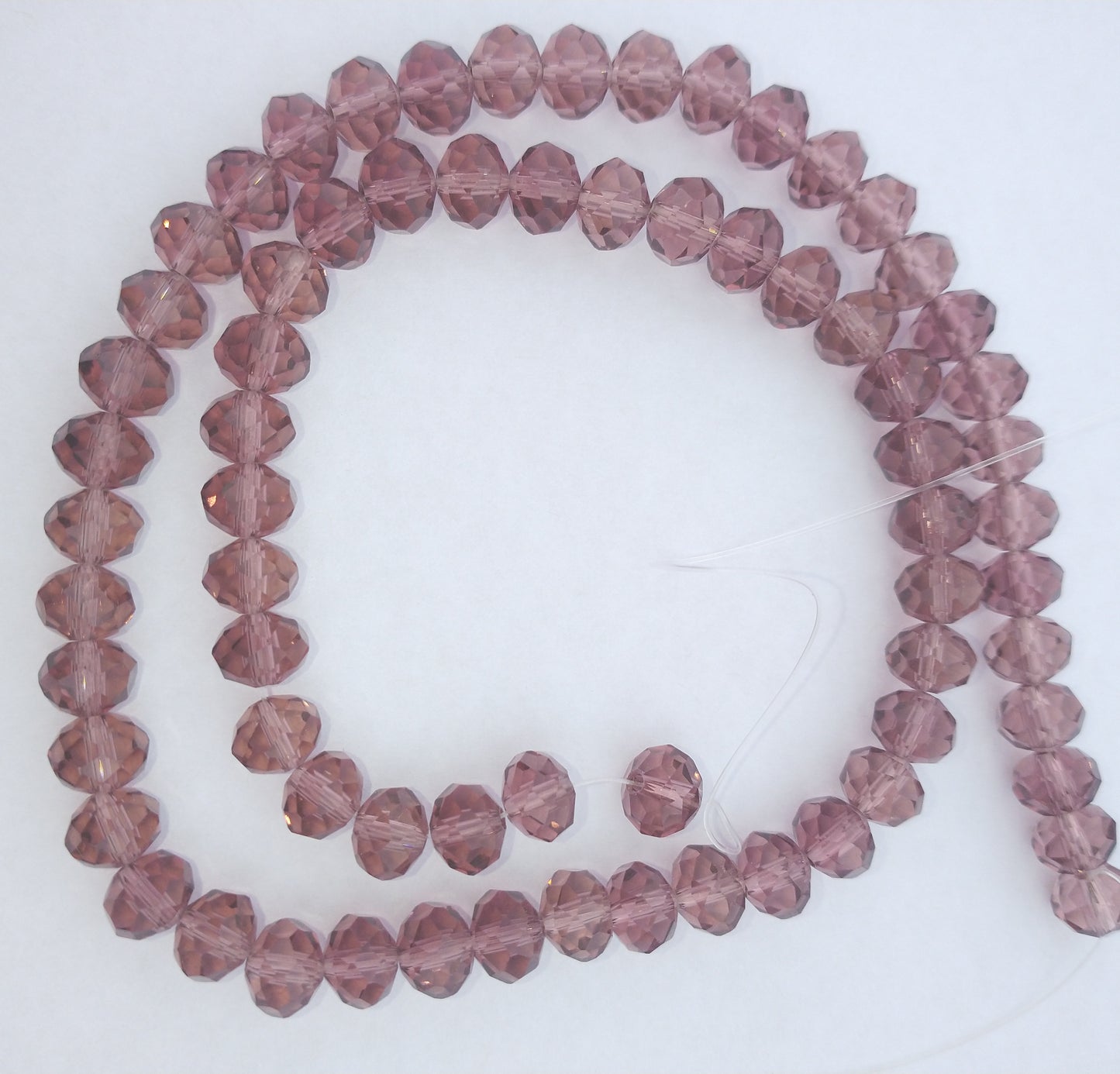Chinese Crystal Beads Rondelle Shape 3mm X 2mm, 140 Beads Light Amethyst