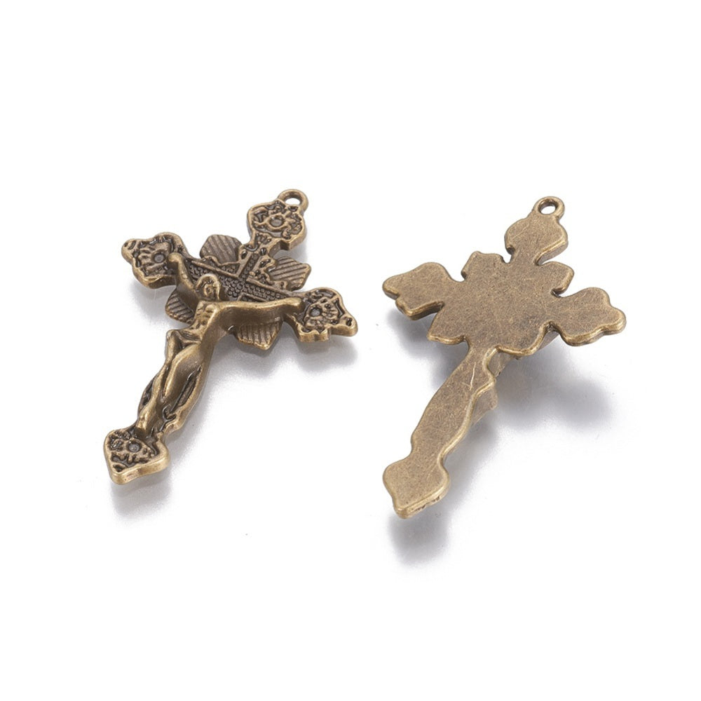 Crucifix Crosses Pewter Bronze (3 Pieces)