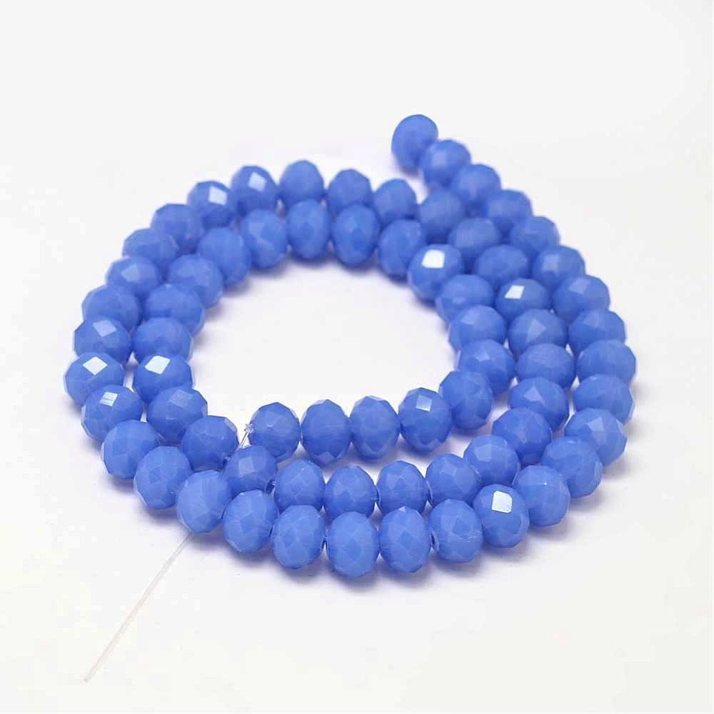 Chinese Crystal Rondelle Beads 8mm X 6mm Sapphire