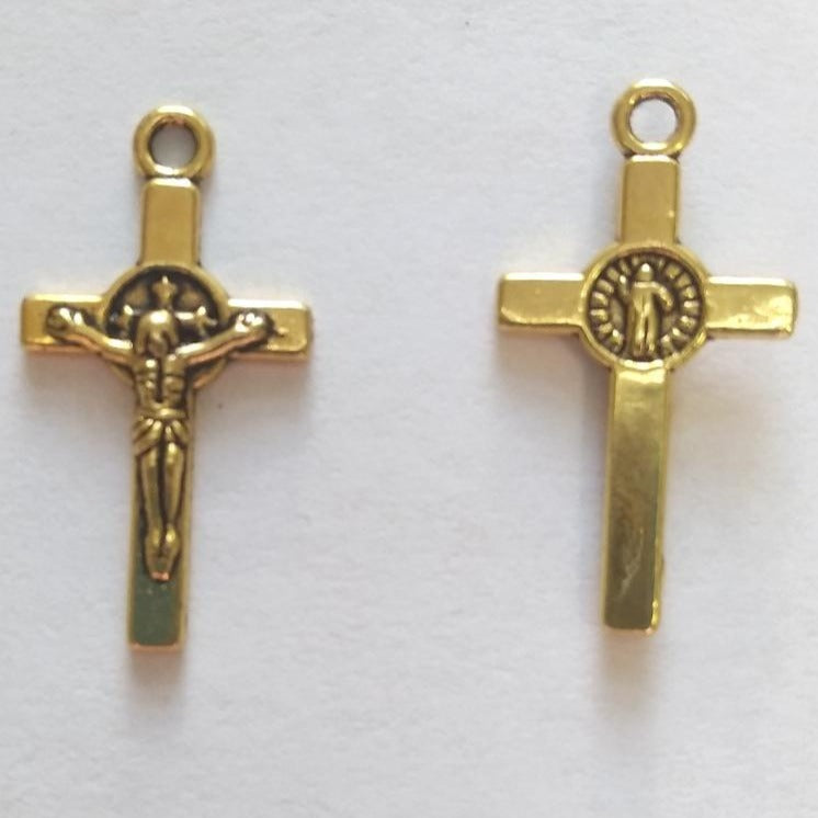 Gold Crosses (10 Pieces) 1 - Krafts and Beads