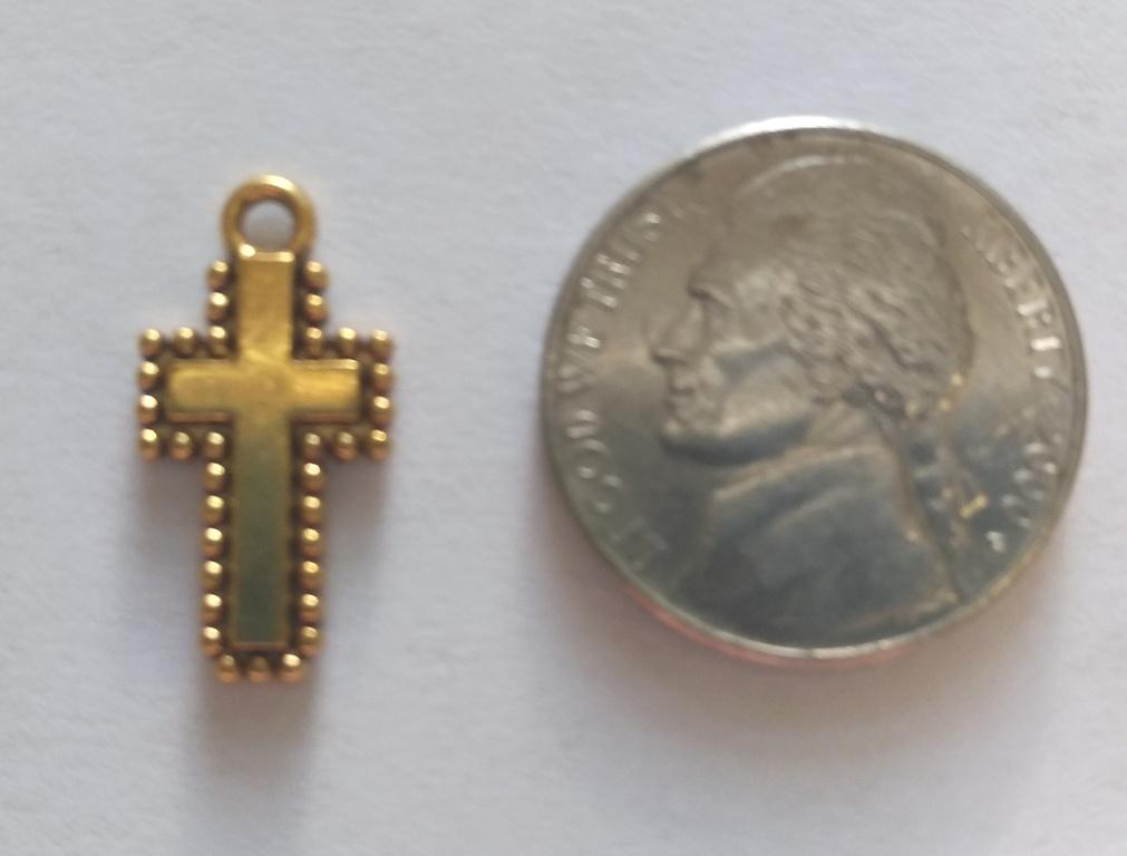 Gold Crosses (10 Pieces) - Krafts and Beads