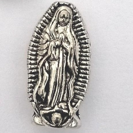 Guadalupe Metal Beads, Mary Beads (5 Pieces) - Krafts and Beads