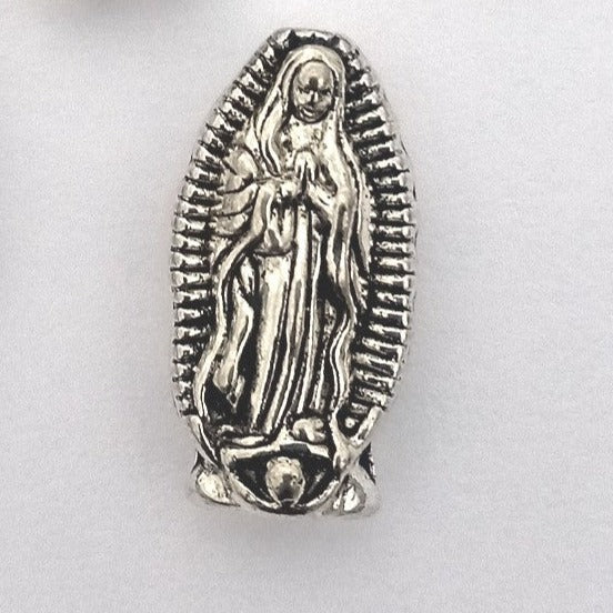 Guadalupe Metal Beads, Mary Beads (12 Pieces)