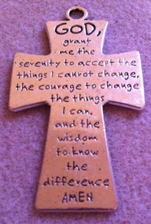 Serenity Prayer Cross (2 Pieces) $1.50 - Krafts and Beads