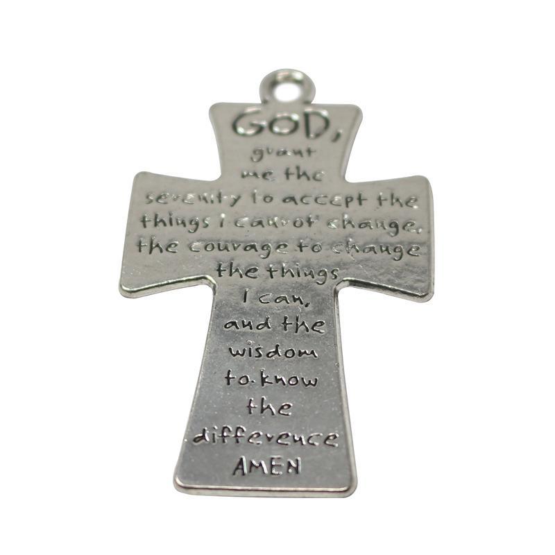 Serenity Prayer Cross (2 Pieces) $1.50 - Krafts and Beads
