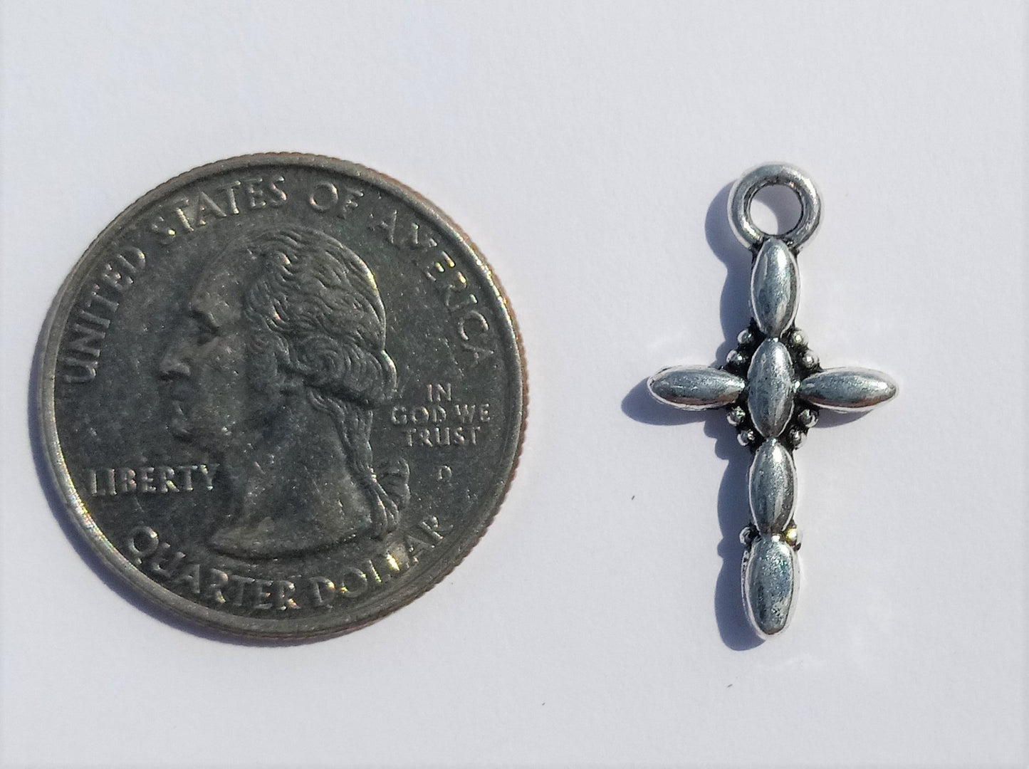 Silver Pewter Cross (8 Pieces) - Krafts and Beads