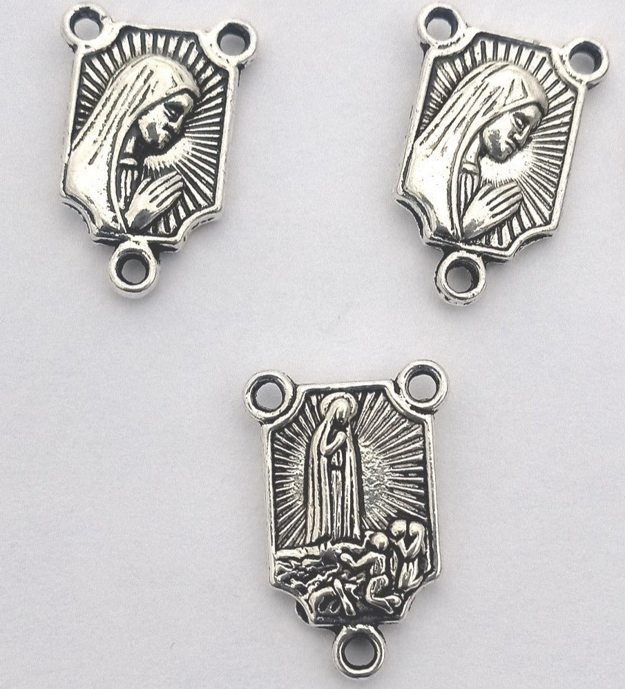 Mary Rosary Center Pieces Extra-Small (10 Pieces), Religious Charms