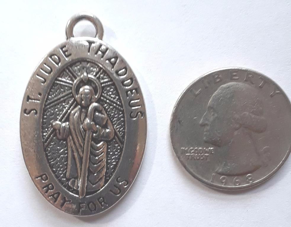 St Jude Thaddeus Pendant (2 Pieces) Large - Krafts and Beads