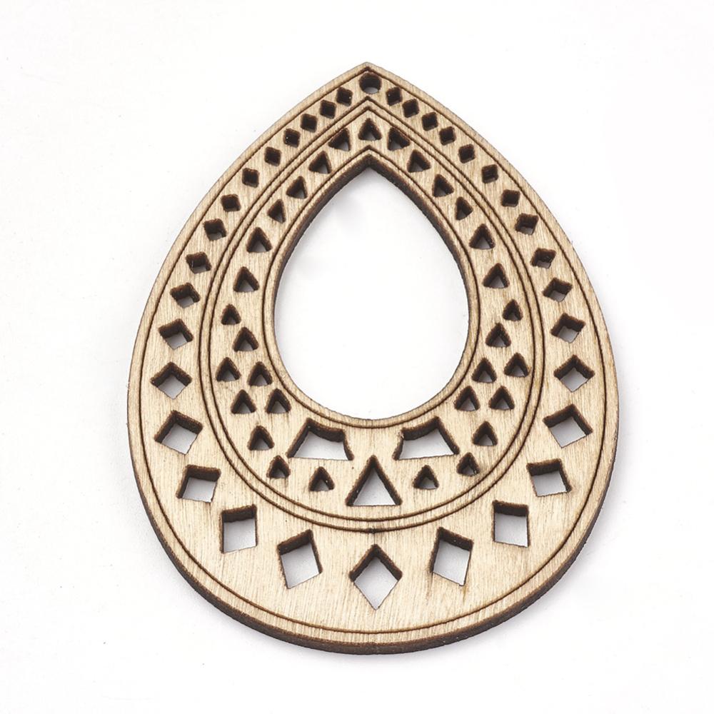 Wood Pendants (2 Pieces) 1 - Krafts and Beads