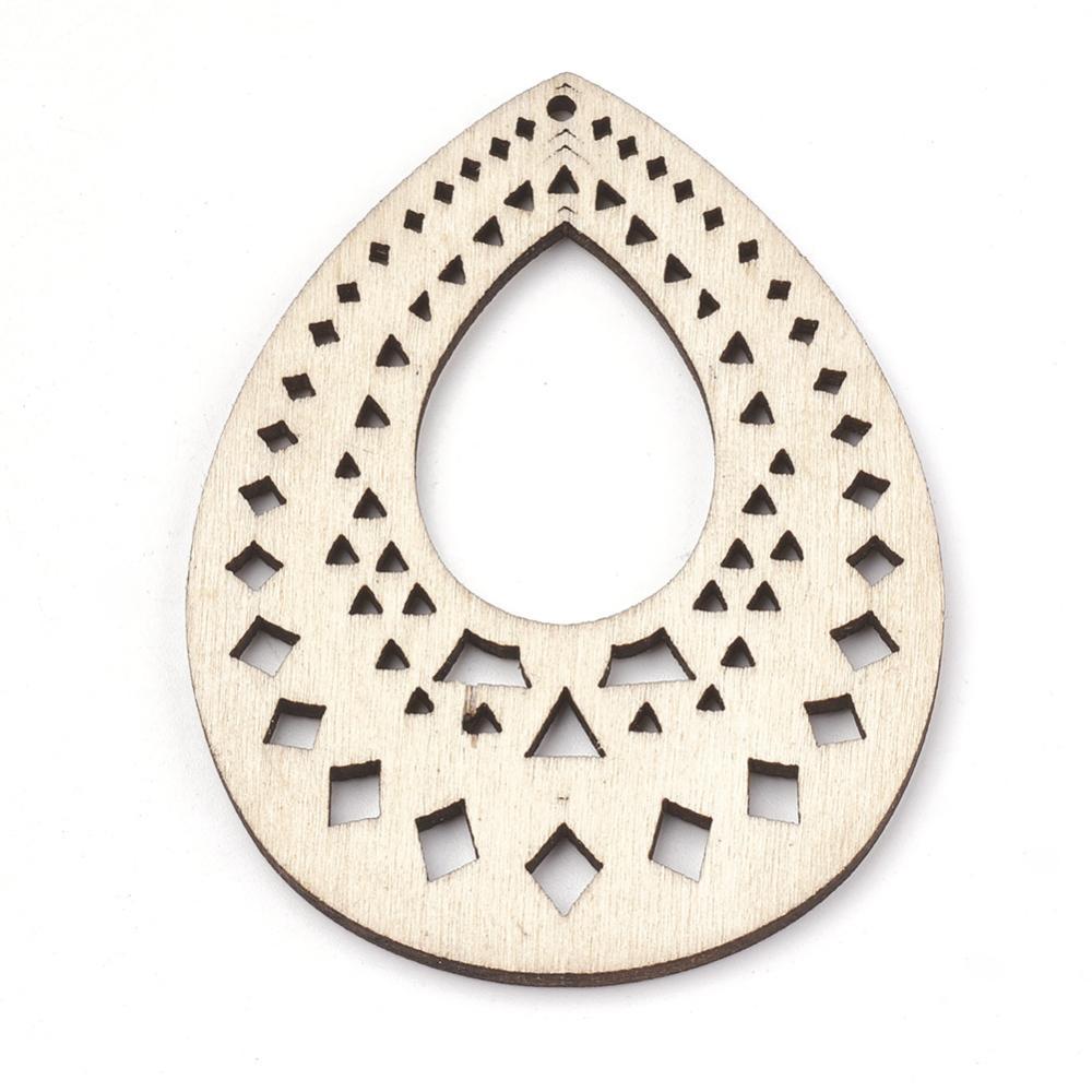 Wood Pendants (2 Pieces) 1 - Krafts and Beads