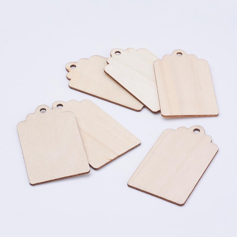 Wood Tags (4 Pieces) - Krafts and Beads