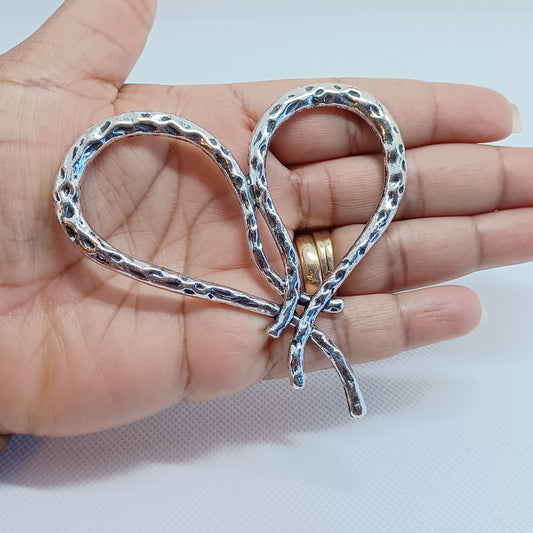 Heart Pendant Extra Large Silver Pewter