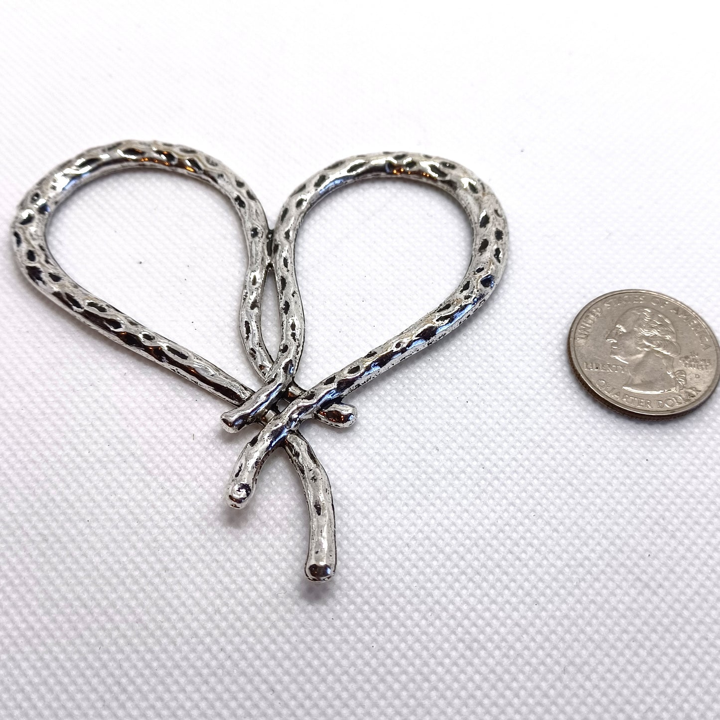 Heart Pendant Extra Large Silver Pewter