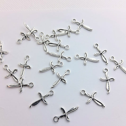 Small Crosses Pewter Silver