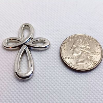 Crosses with Loopes Silver (3 Pieces)