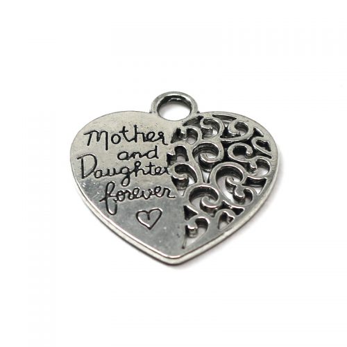 Mother and Daughter Forever Heart Charms (4 Pieces)