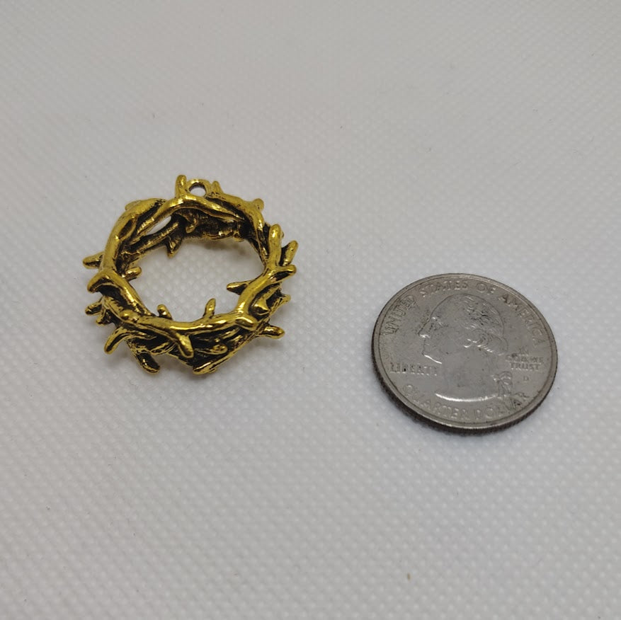 Crown of Thorns Pendants/Charms (2 Pieces)