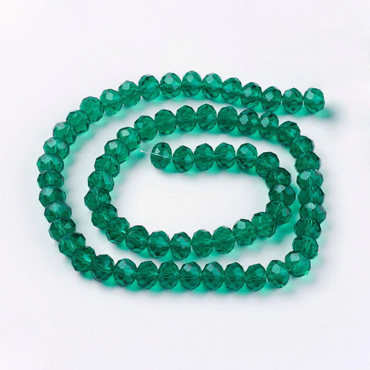 Chinese Crystal Beads Rondelle Shape 3mm X 2mm Color Dark Green
