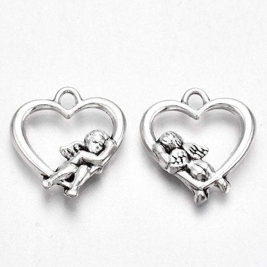 Heart with an Angel in the Center (10 Pieces)