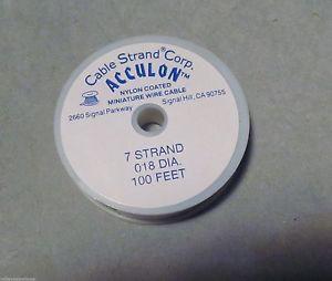 Acculon Tiger Tail Nylon Coated Stainless Steel 7 Strand Beading Wire (100 Feet) - Krafts and Beads