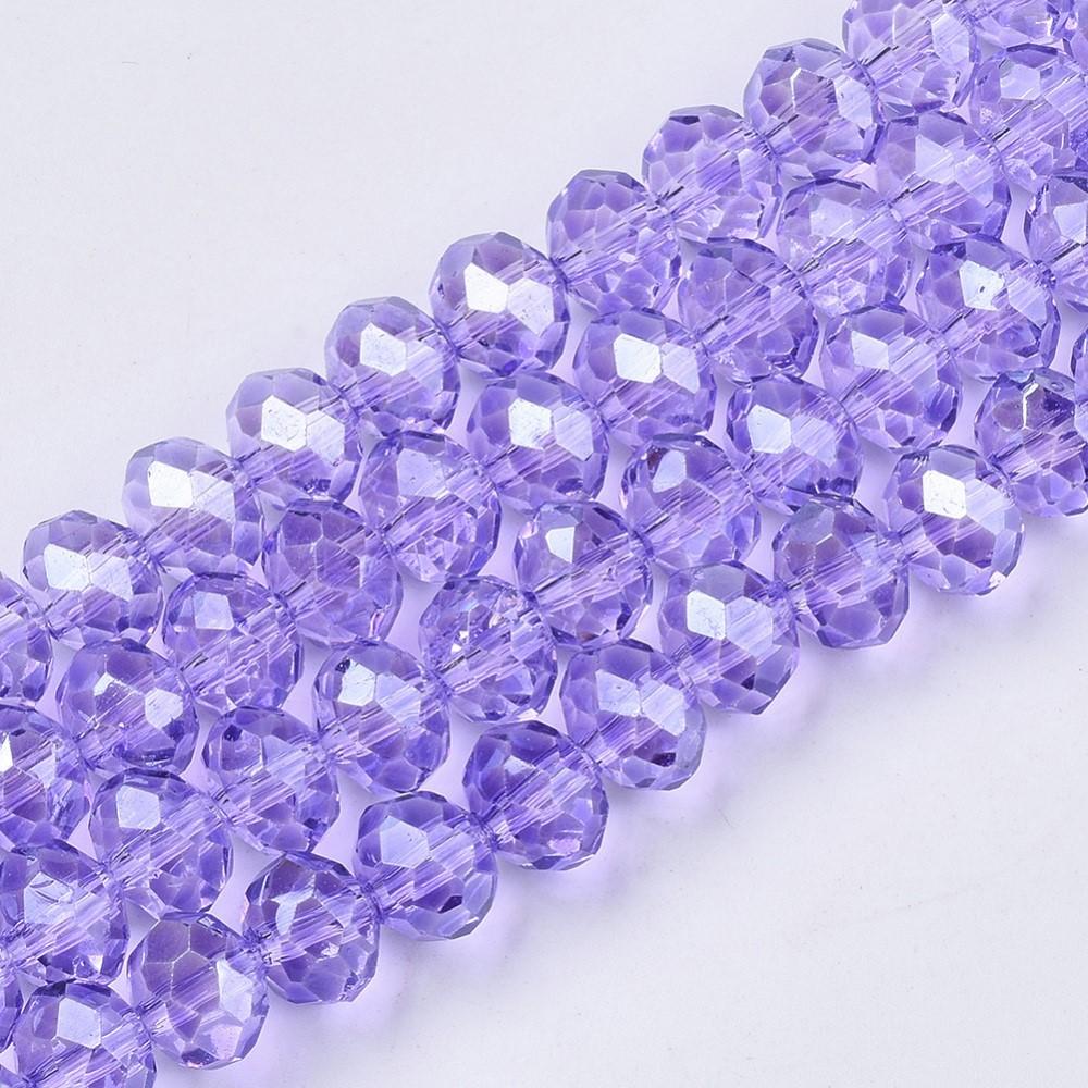 Chinese Crystal 100 Rondelle Beads 6mm X 4mm Color Lilac - Krafts and Beads