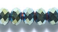 Chinese Crystal Beads Rondelle Shape 4mm X 3mm Color Metallic Green - Krafts and Beads