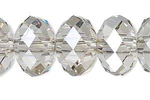 Chinese Crystal Beads Rondelle Shape 8mm X 6mm Color Gray