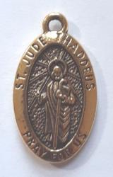 St Jude Thaddeus Charms (5 Pieces) Gold color - Krafts and Beads